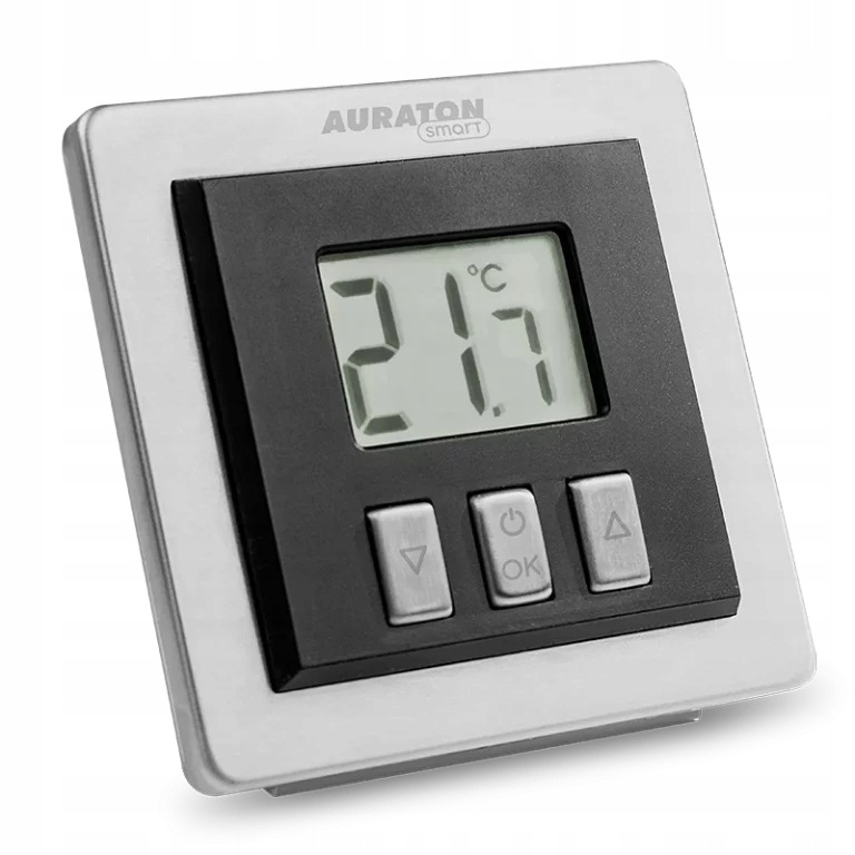 Bezdrátový regulátor teploty Auraton Heat Monitor černý Supla