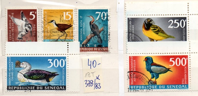 Senegal 18 T , nr 378/ 83 , komplet