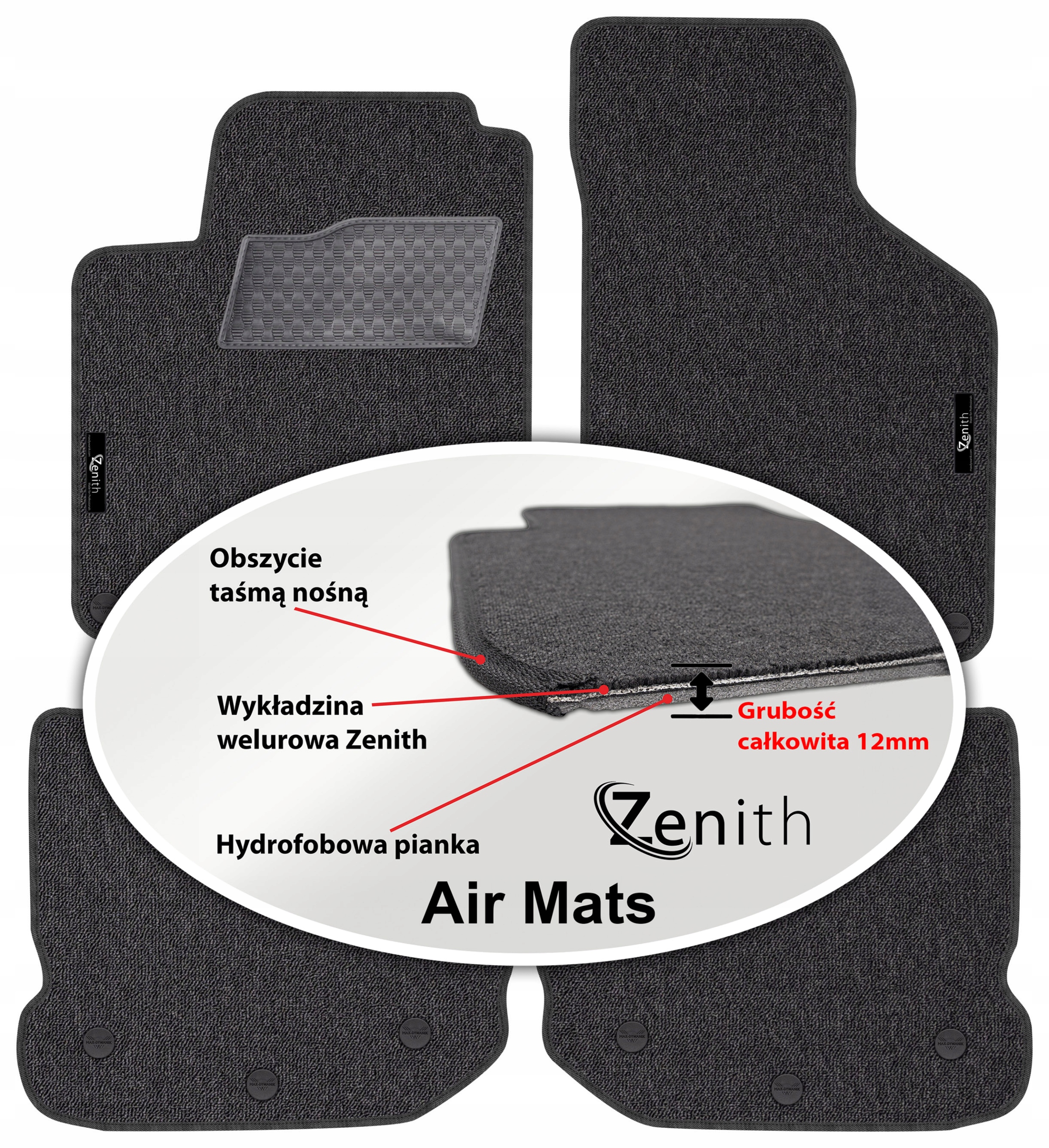 Seat Toledo II Sedan 1999-2004 Velurové koberce do auta Zenith Air Mats