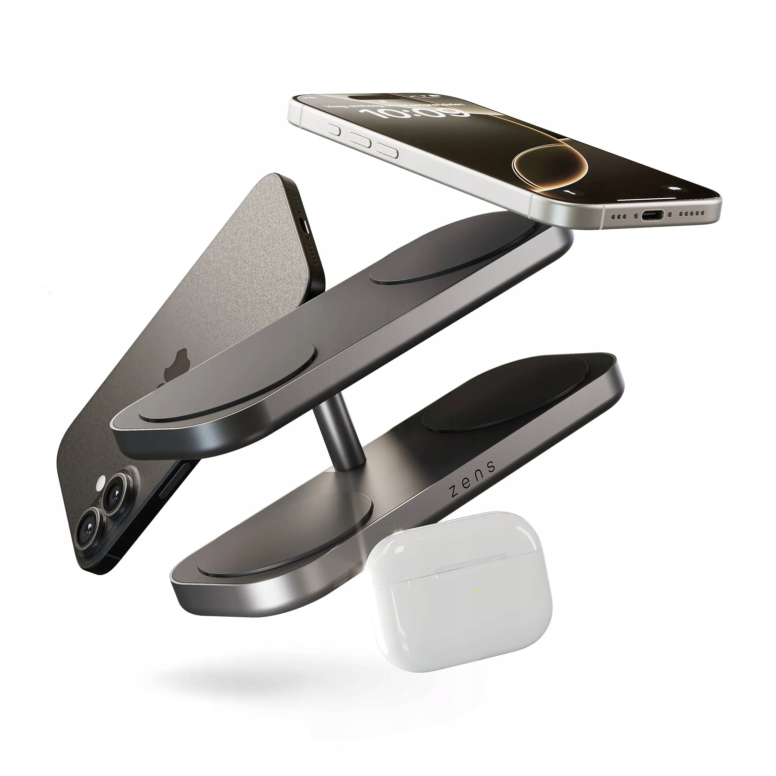 Zens Quattro Wireless Charger Pro 4 bezdrátová nabíječka Qi2 MagSafe