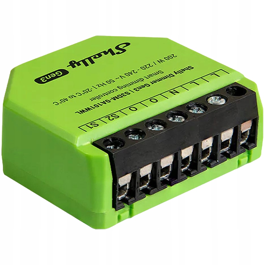 Wi-fi Stmívač Shelly Dimmer GEN3 Pro Led Osvětlení Chytré Domácnosti