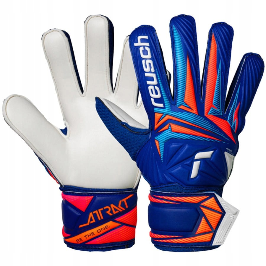 Rękawice Reusch Attrakt Solid Junior 56 72 515 4126 Niebieski, 4,5 Niebie