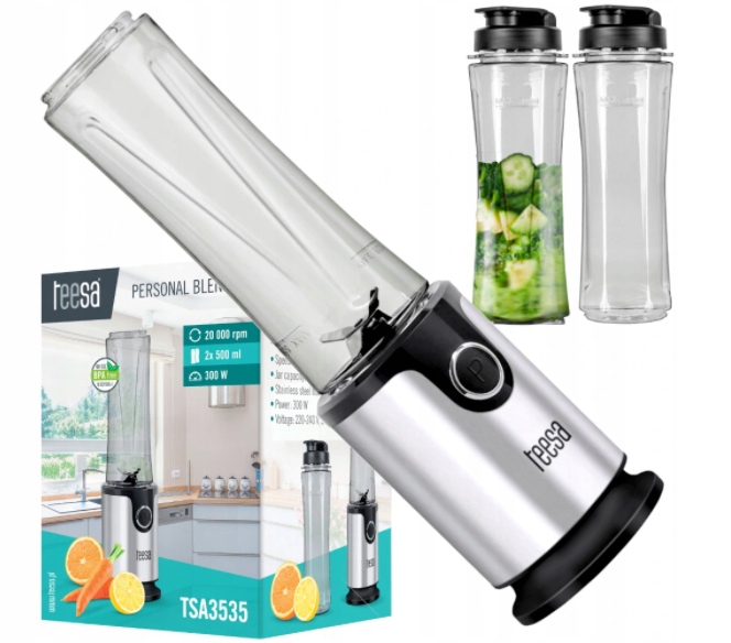 

Blender Personalny Do Koktajli 2 Butelki Bpa Free