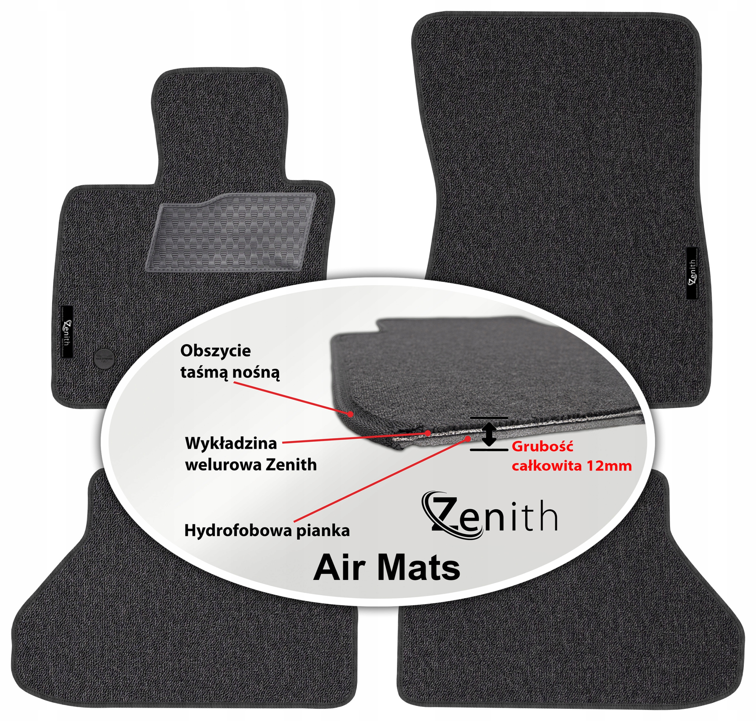 Bmw X6 E71 2008-2014 Velúrové koberčeky do auta Zenith Air Mats