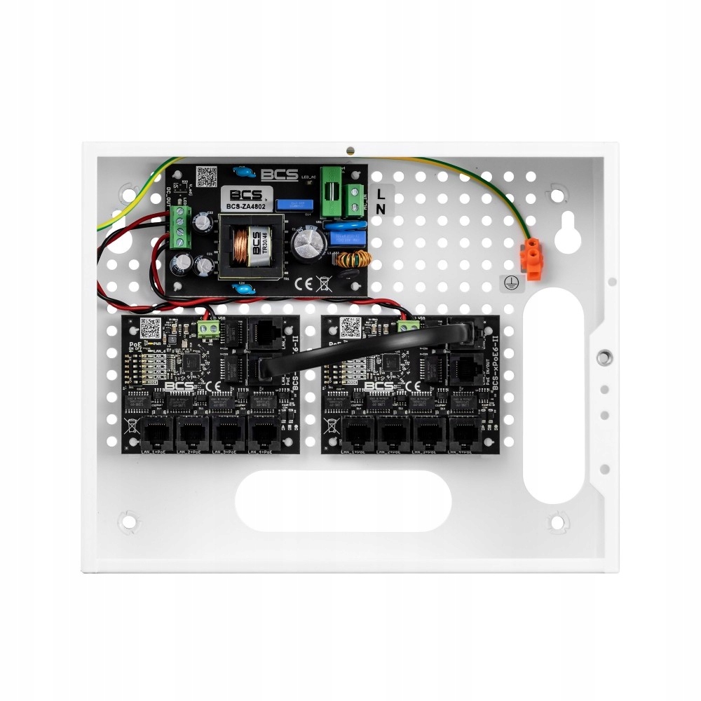 Systém napájení PoE pro 8 kamer BCS-IP8/E-S