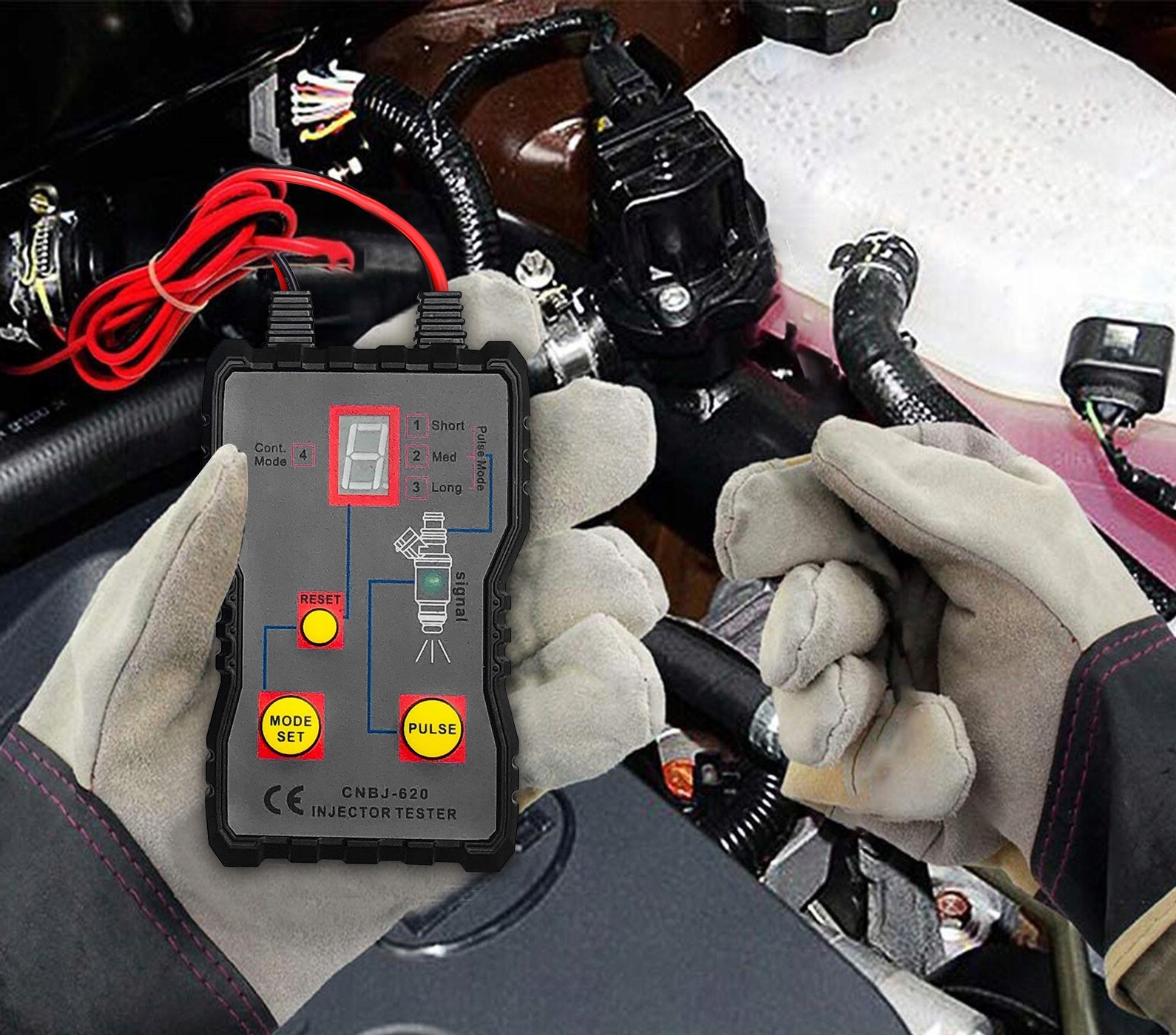 Tester wtryskiwaczy paliwa zasilacz Czarny EAN 964983219715