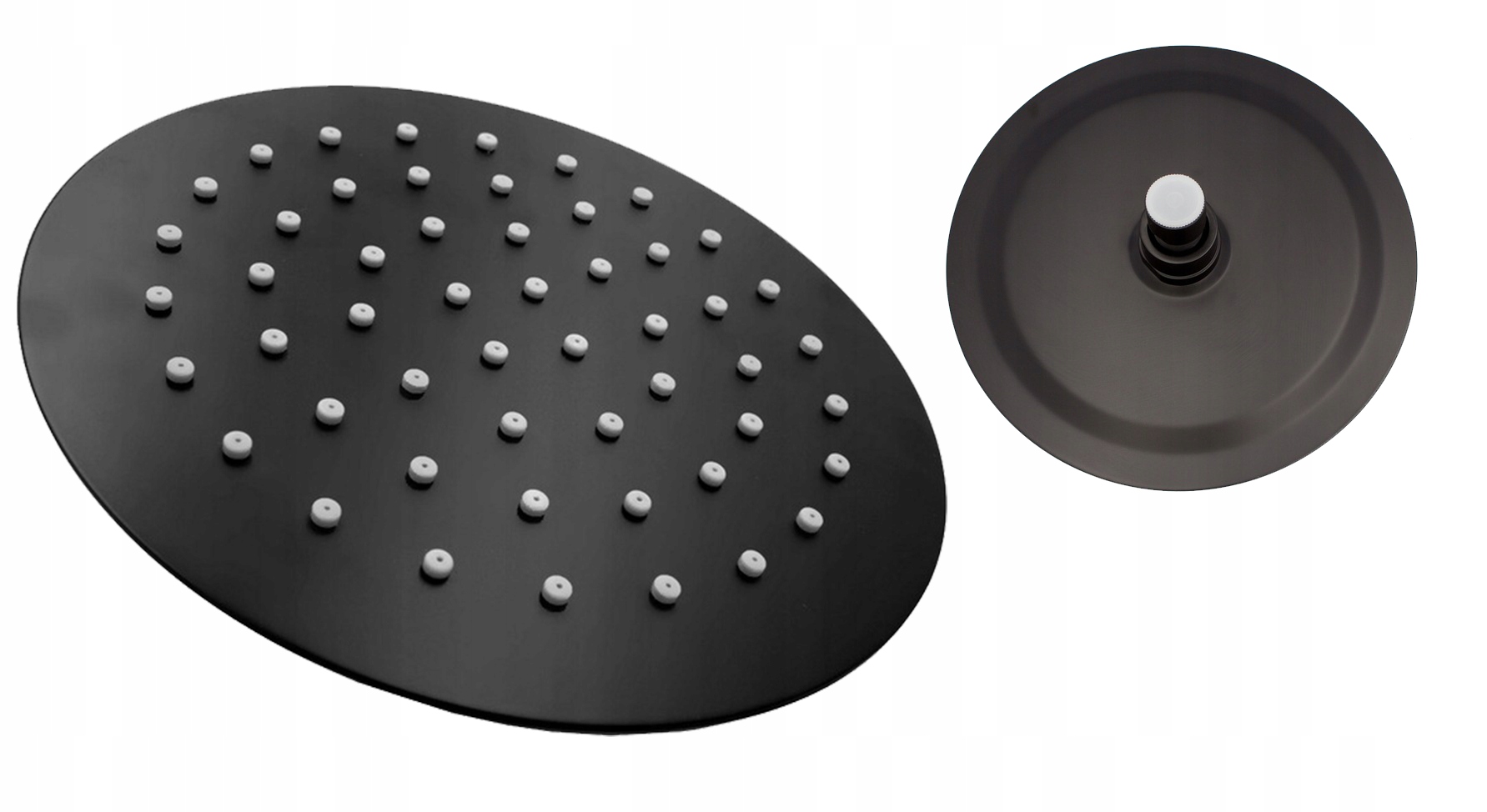 Dešťová Sprcha Kulatá Černá Slim 30 Kovová Tryska Koupelna