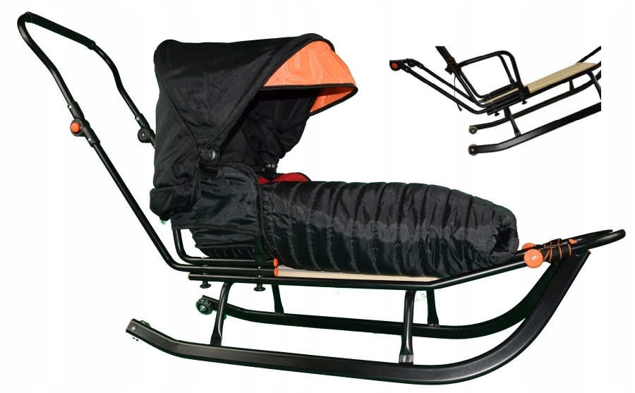 

Duże Sanki dla dzieci Max Comfort Budka Kółka