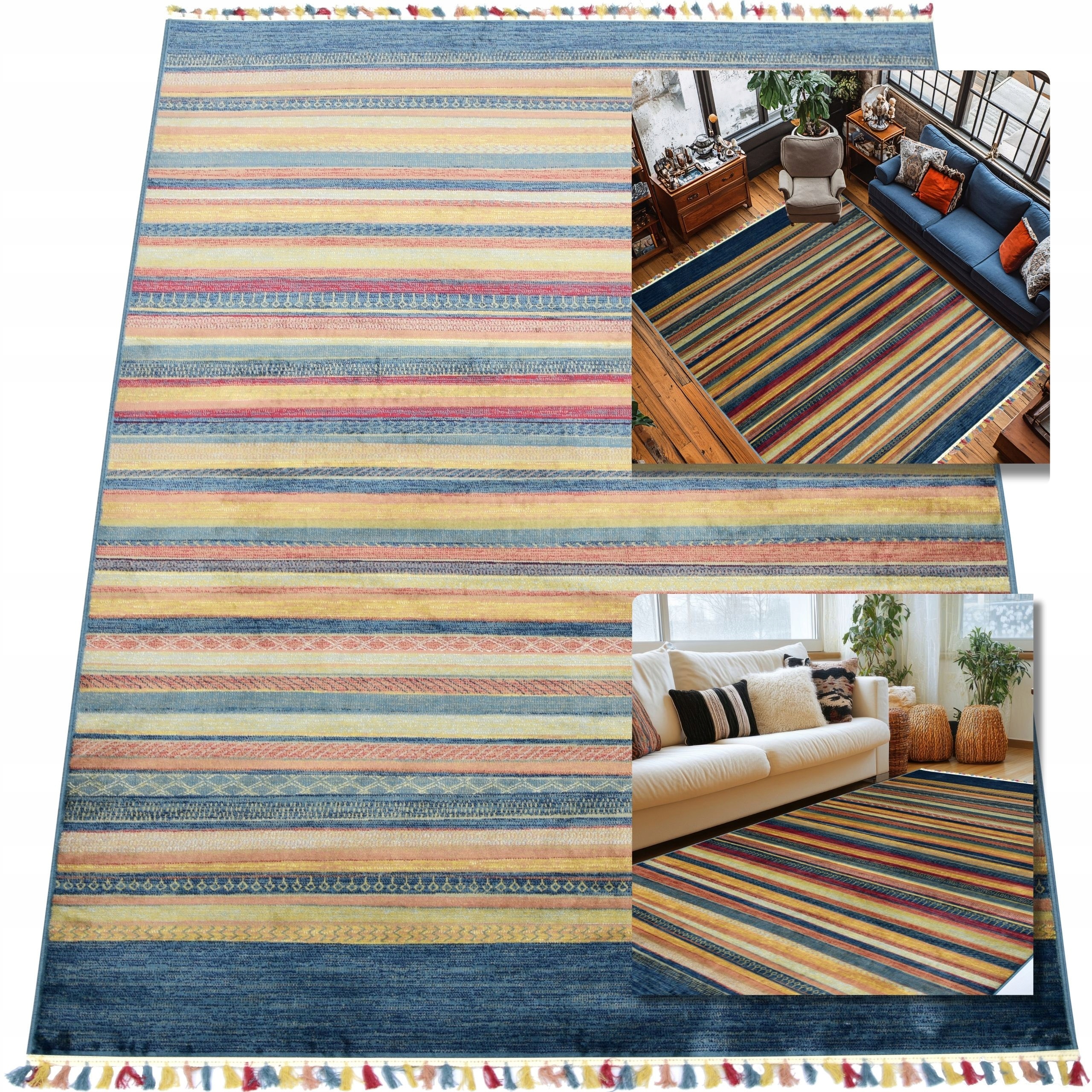 Orientální Koberec Z Viskózy Barevné Vintage Koberce Do Obývacího Pokoje Retro 200x290