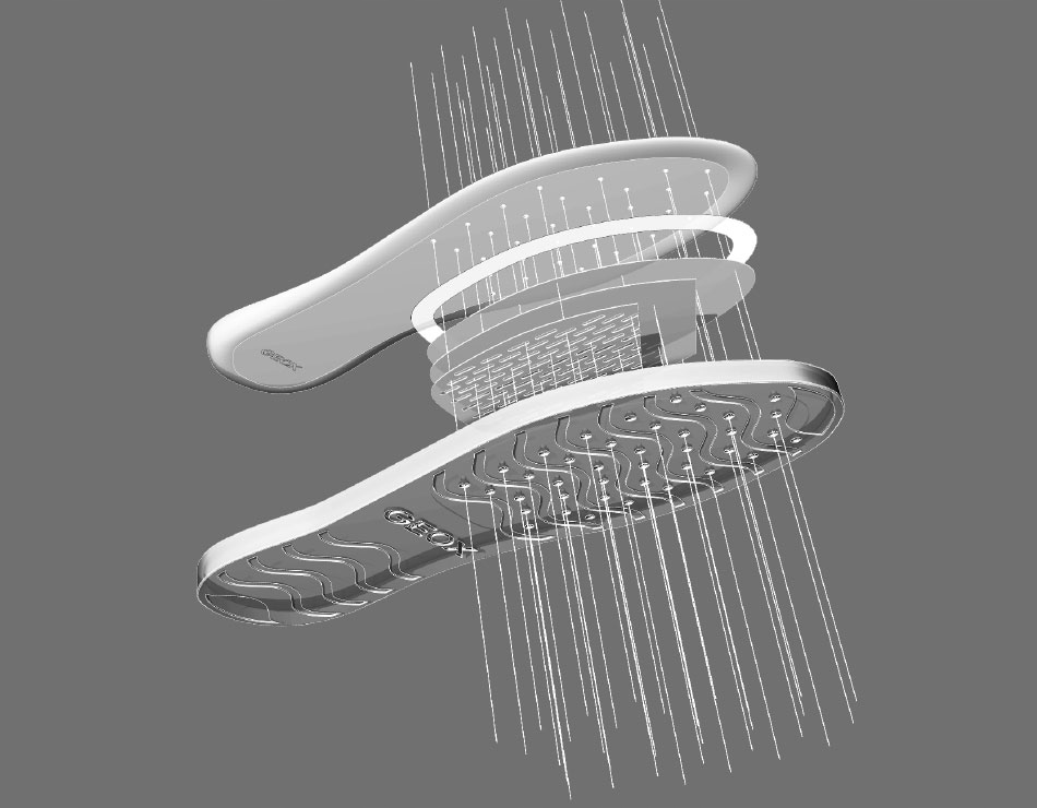 GEOX DELRAY Półbuty Męskie U26OMB R. 42 Kolor czarny