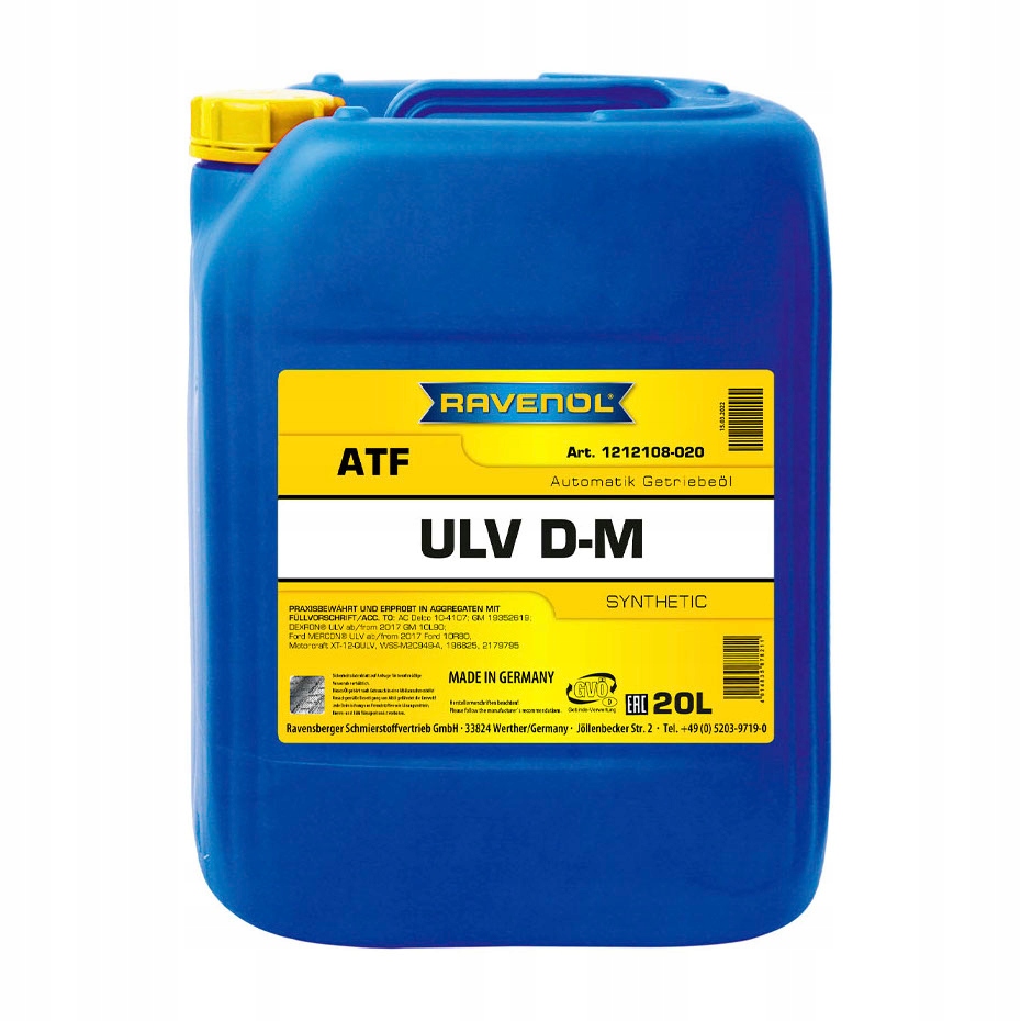 RAVENOL ATF ULV D-M 20L