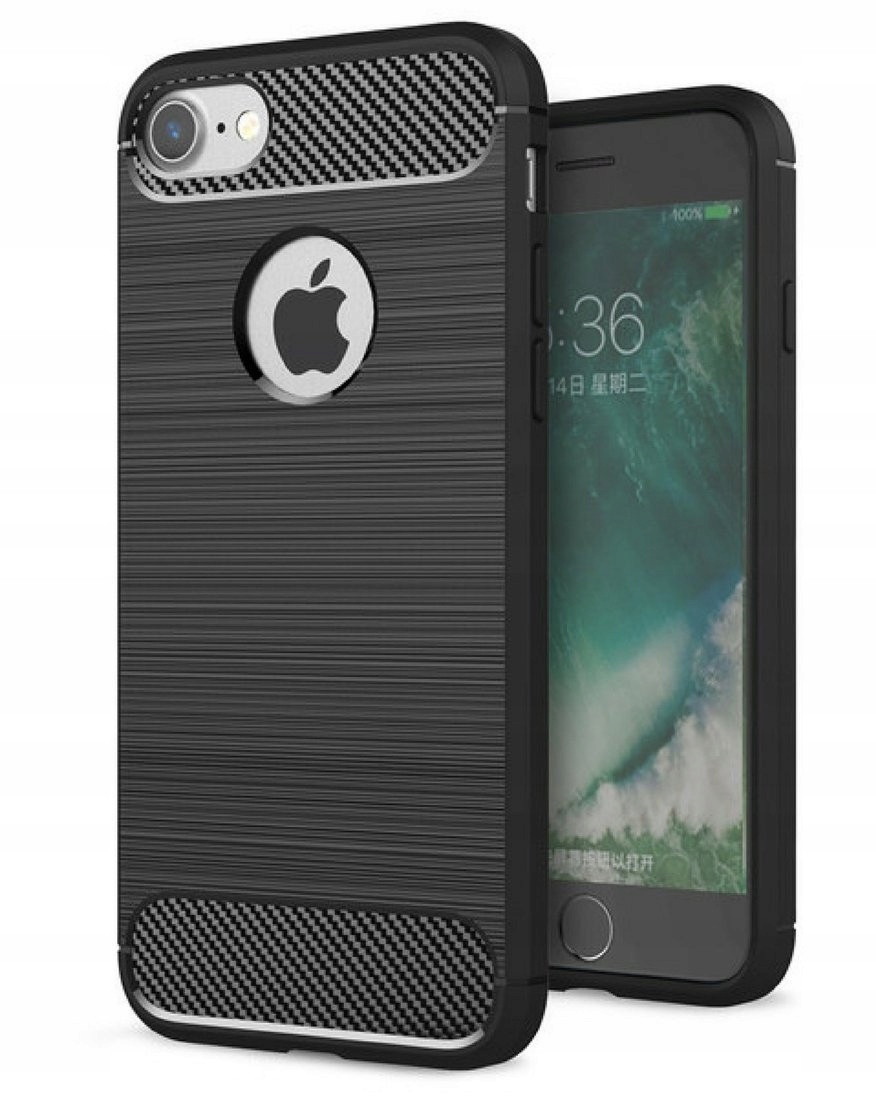 

Etui Karbon do Iphone 7 Pancerne Case +szkło