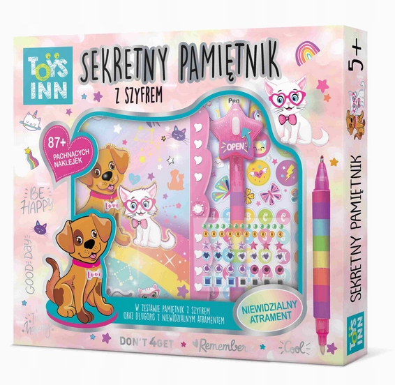 

Stnux Pamiętnik Na Szyfr Pets Znikający Atrament