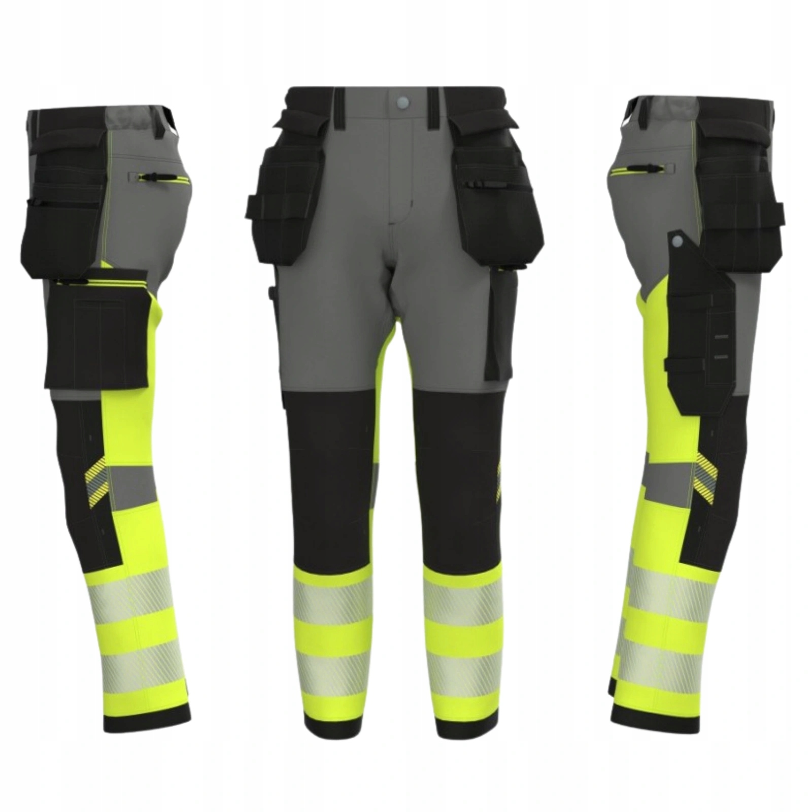 Spodnie robocze elastyczne Stretch BoSsafety Tensionpro 0602 szare-52