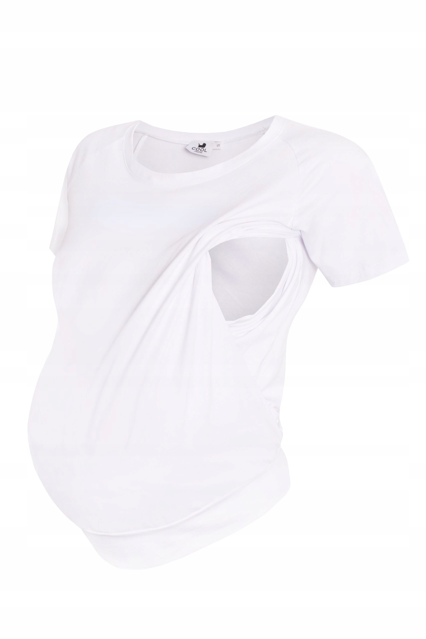 T-SHIRT BLUZKA CIĄŻOWA DO KARMIENIA BIAŁA XS Rozmiar XS