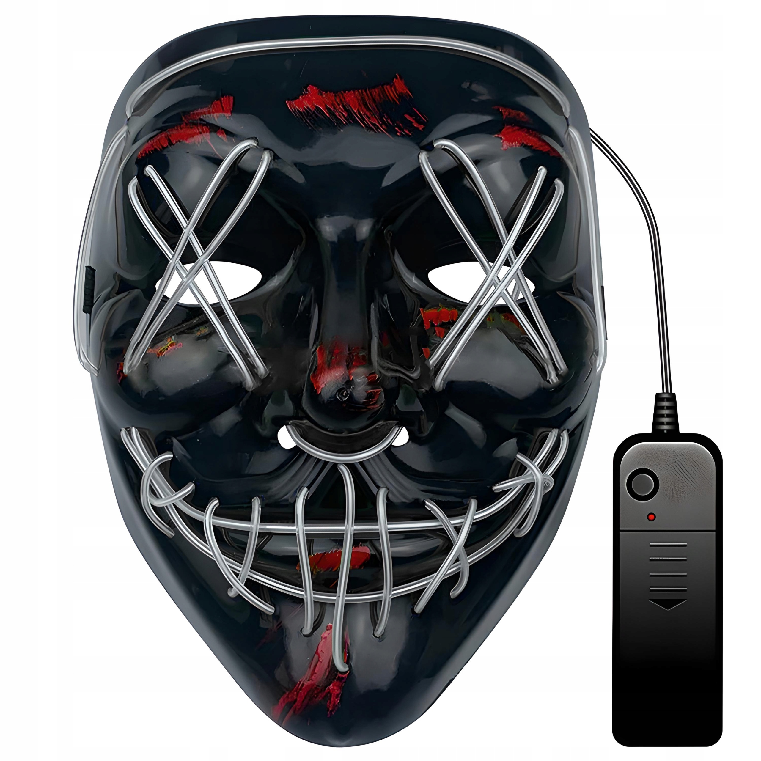 MASKA LED ŚWIECĄCA LEDOWA HALLOWEEN IMPREZA PURGE Marka inny