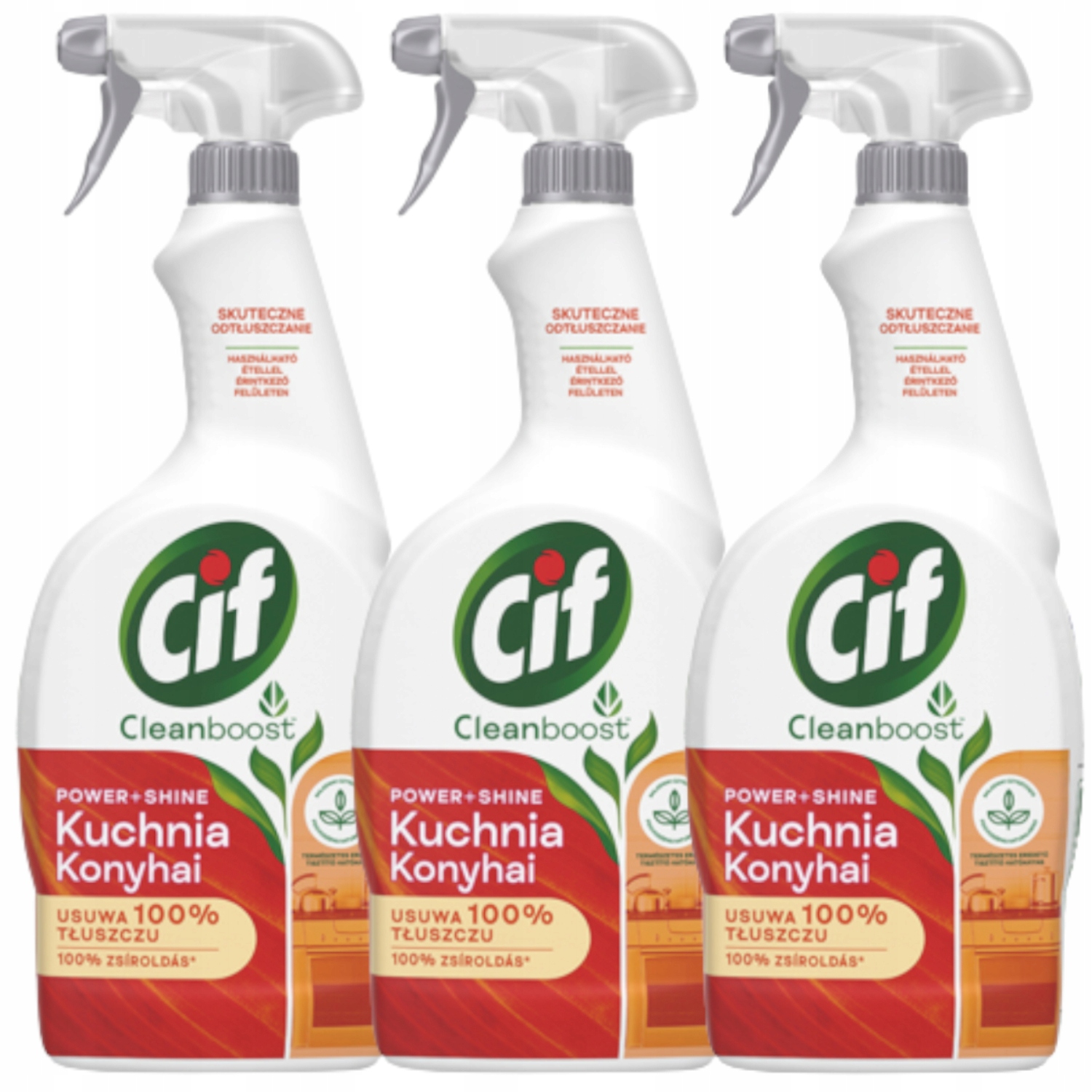 

Cif Power Shine spray czyszczenie kuchni 3x750 ml