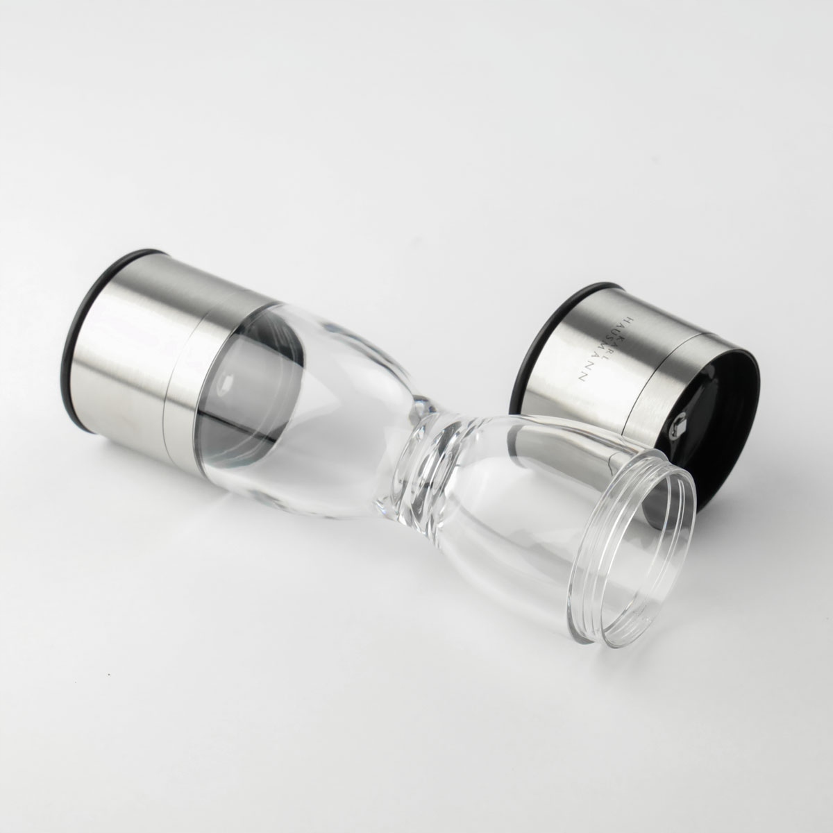 MŁYNEK RĘCZNYDO MIELENIA PRZYPRAW SOLI PIEPRZU DWUSTRONNY KLEPSYDRA 2W1