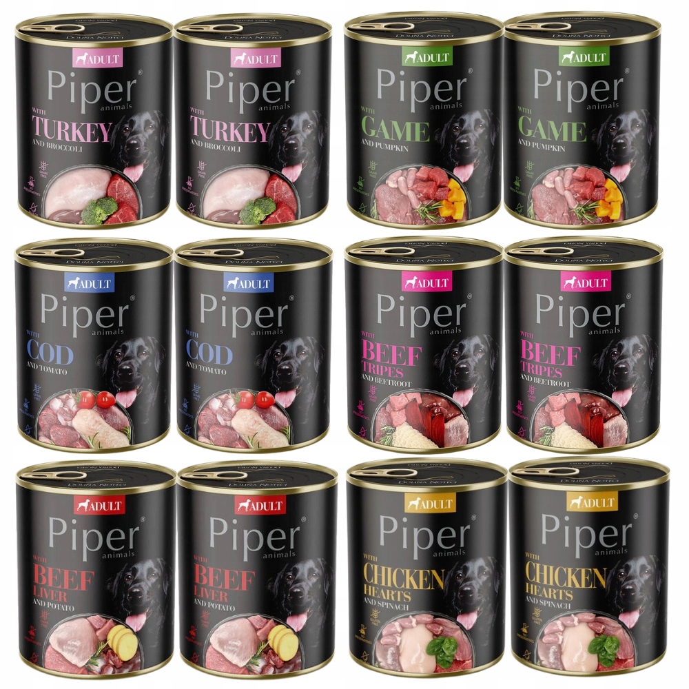 Levně Dolina Noteci Piper vlhké krmivo Mix chutí 12x800 g