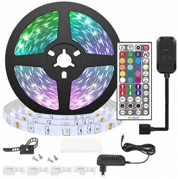 

Taśma Led 5M Rgb 5050 Z Pilotem Reakcja Na Muzykę