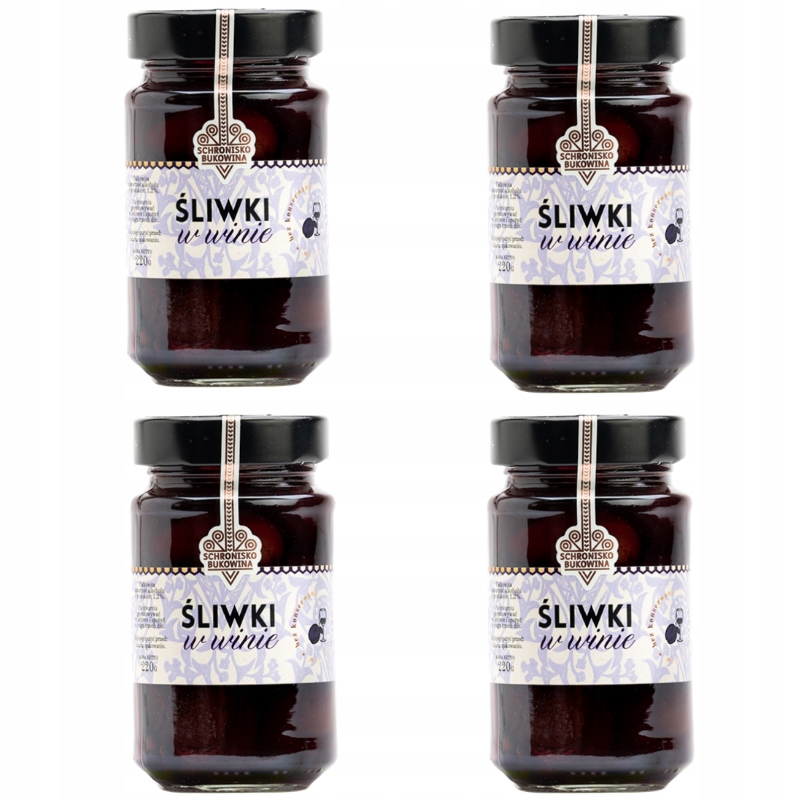 Švestky ve sladkém víně 220 g Schronisko Bukowina – jedinečná chuť a vůně