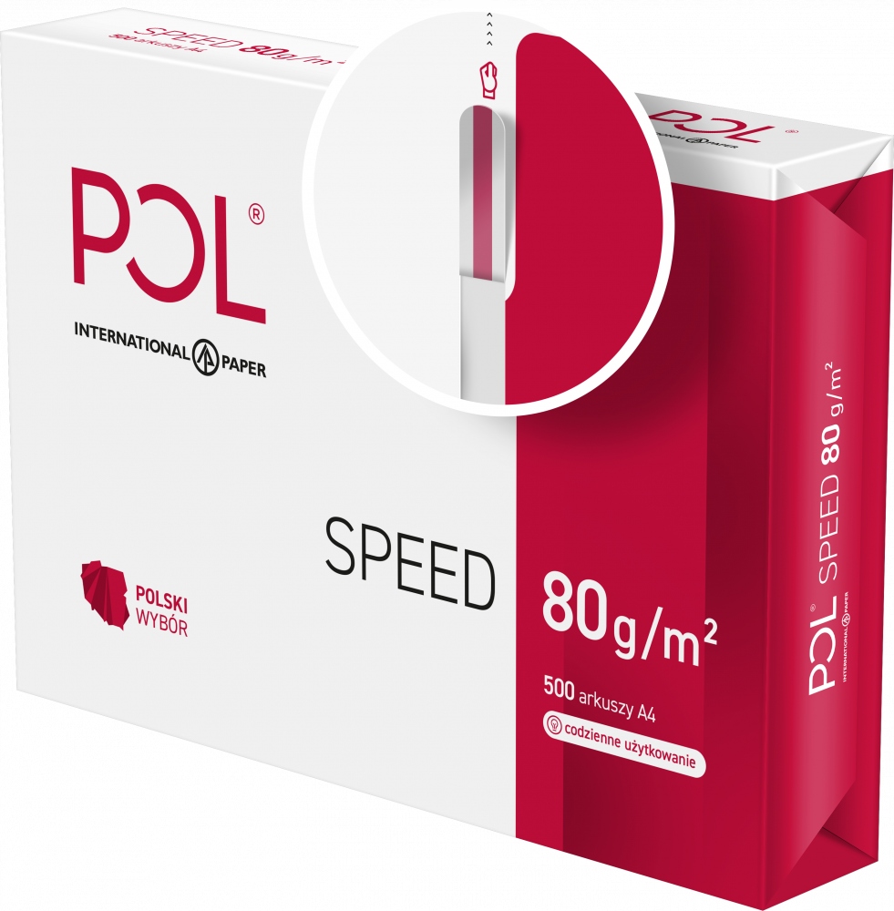 Papier ksero A4 80g Polspeed Rodzaj papieru biały