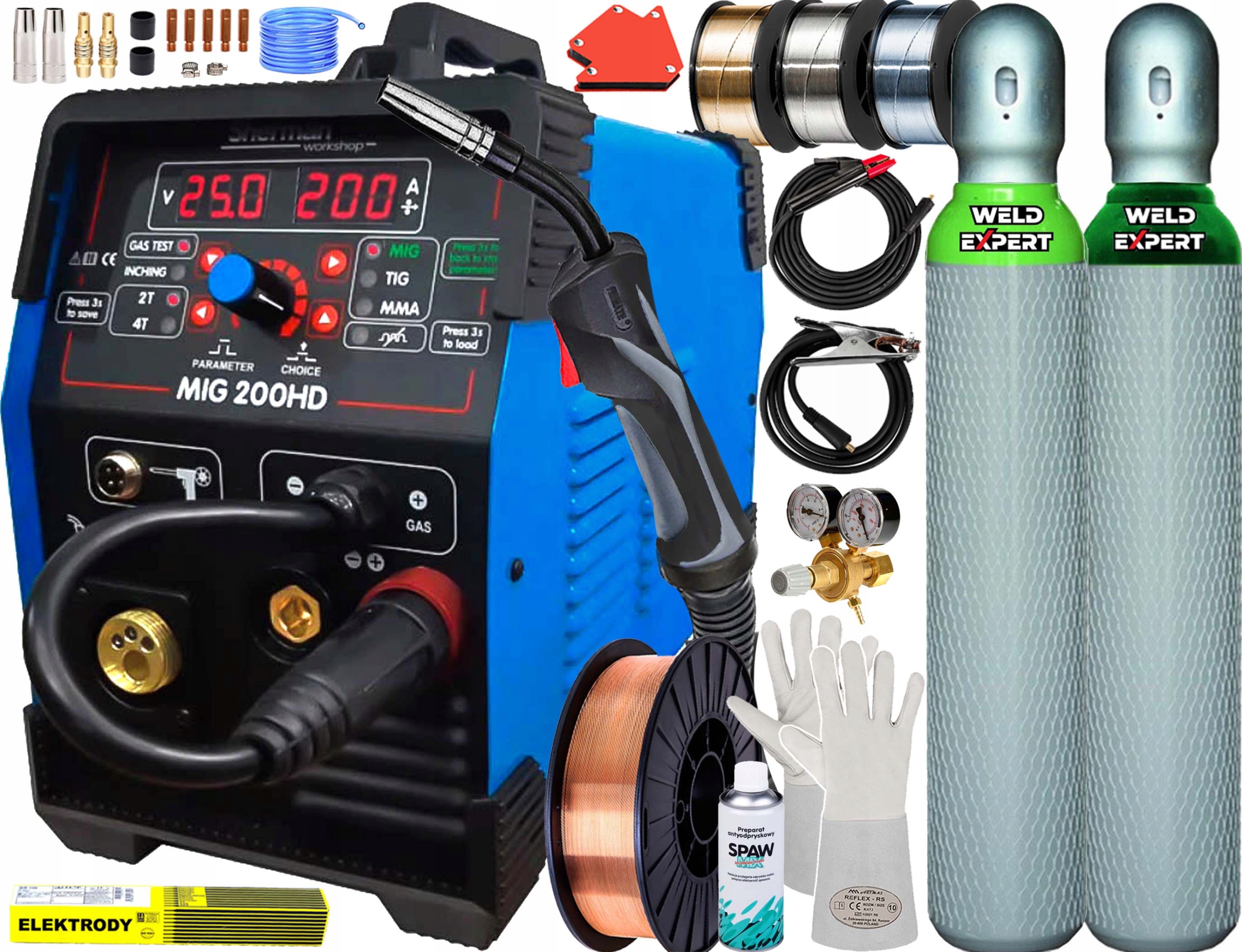 SPAWARKA MIGOMAT SHERMAN 200 HD 200A MIG TIG MMA