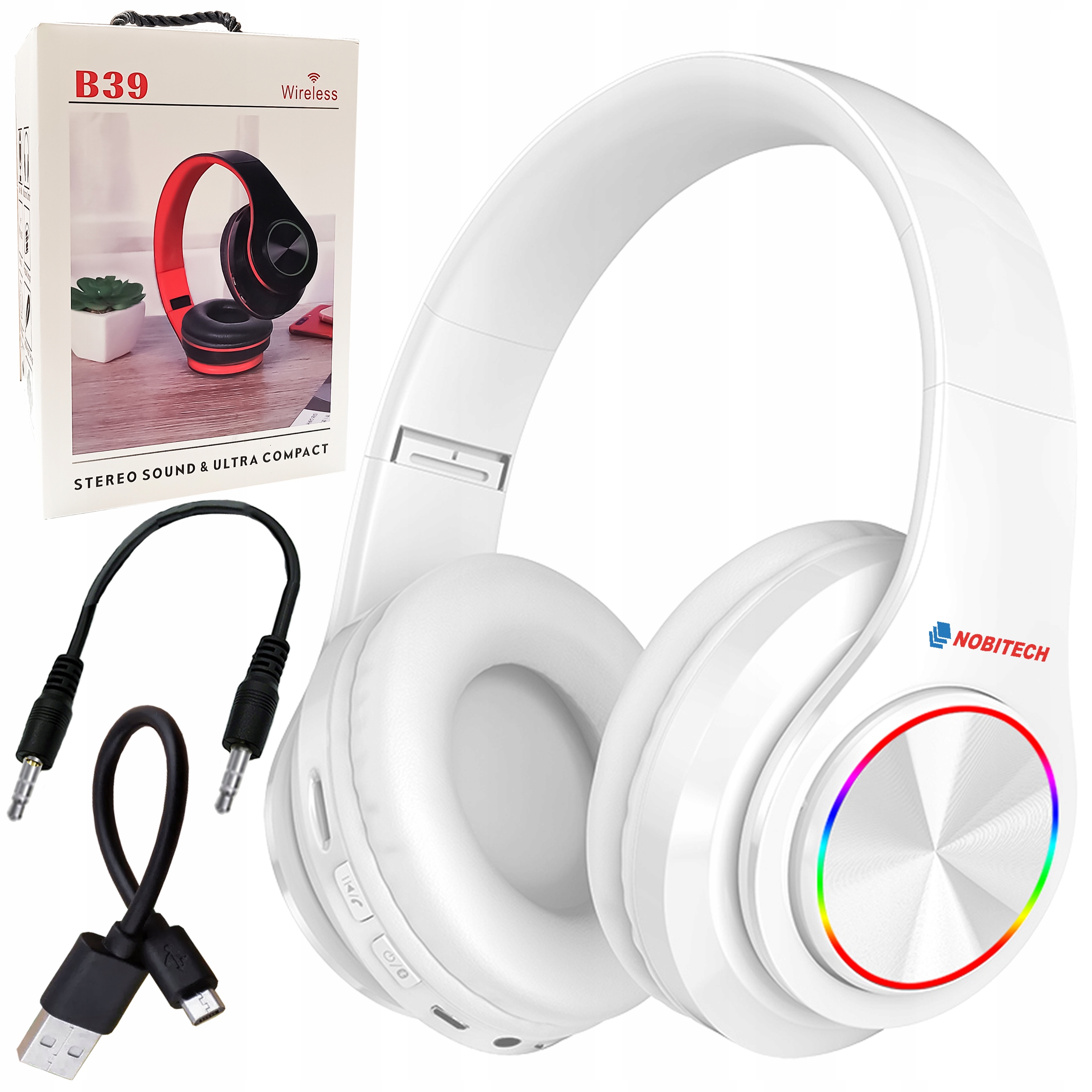 

Słuchawki Bezprzewodowe Bluetooth Mikrofon Nauszne