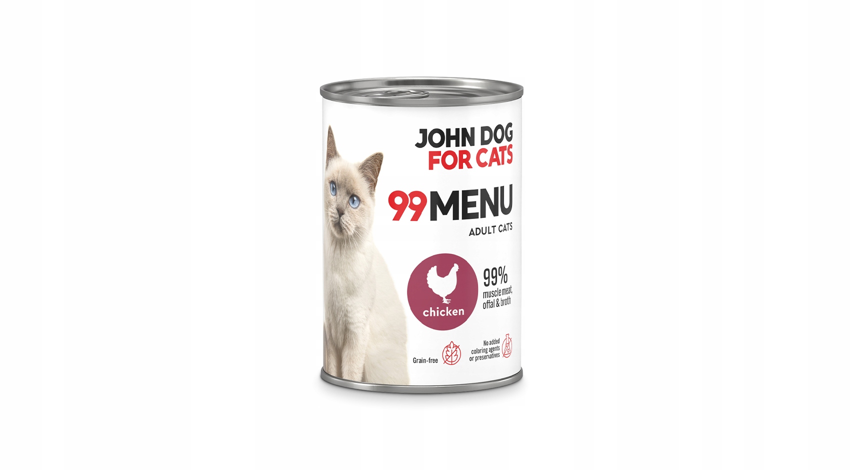 Levně 6X JohnDog ForCat 99 Menu Adult Kuře 400g mokré krmivo pro kočky