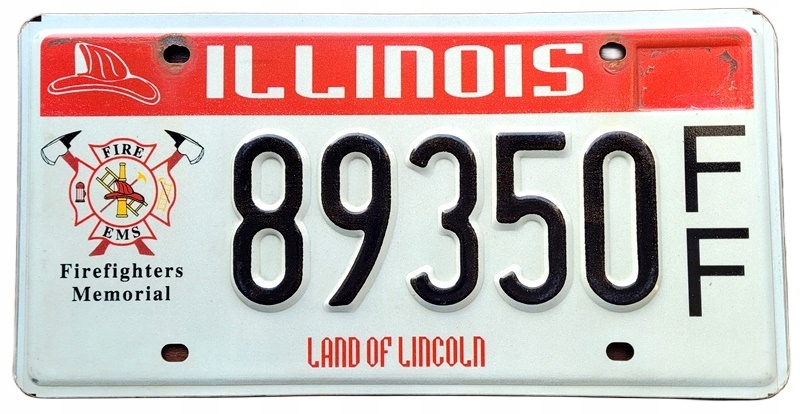 Illinois - tablica z USA dla kolekcjonera
