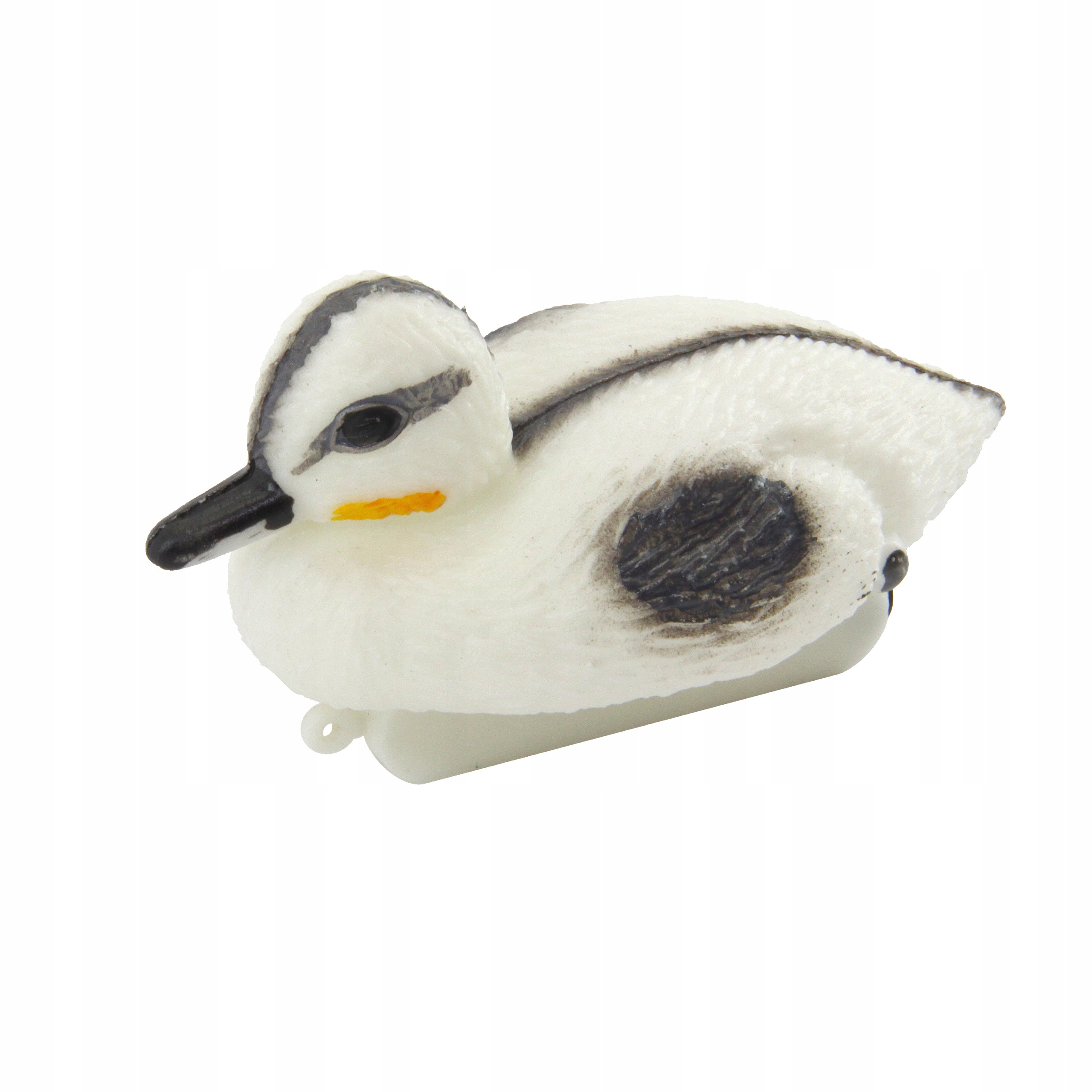 KACZKA KACZUSZKA MAŁA BIAŁA DEKORACJA DO OCZKA WODNEGO PŁYWAJĄCA 13 cm