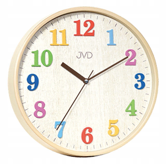 

Cichy Zegar Ścienny Z Kolorowymi Cyframi HA49.1