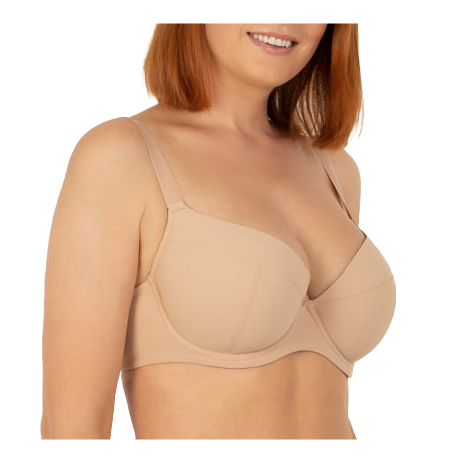 Dámská klasická vyztužená podprsenka s kosticemi, hladká, béžová Kleo 80C