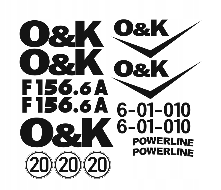 Samolepky s nálepkou O&k Ok F156.6A