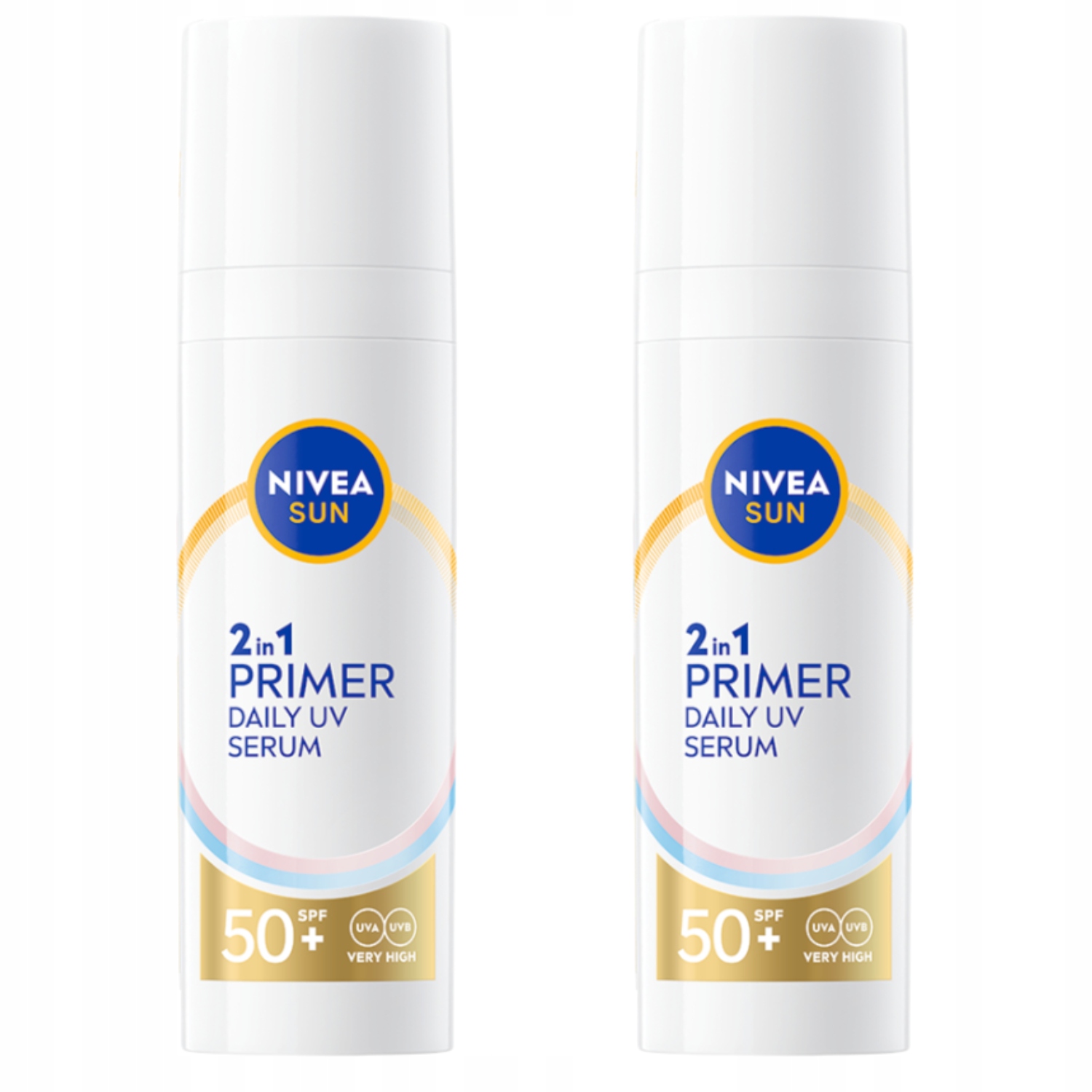 Nivea Sun Primer Daily Uv 2v1 Serum opalovací krém SPF50+ 30 ml x2