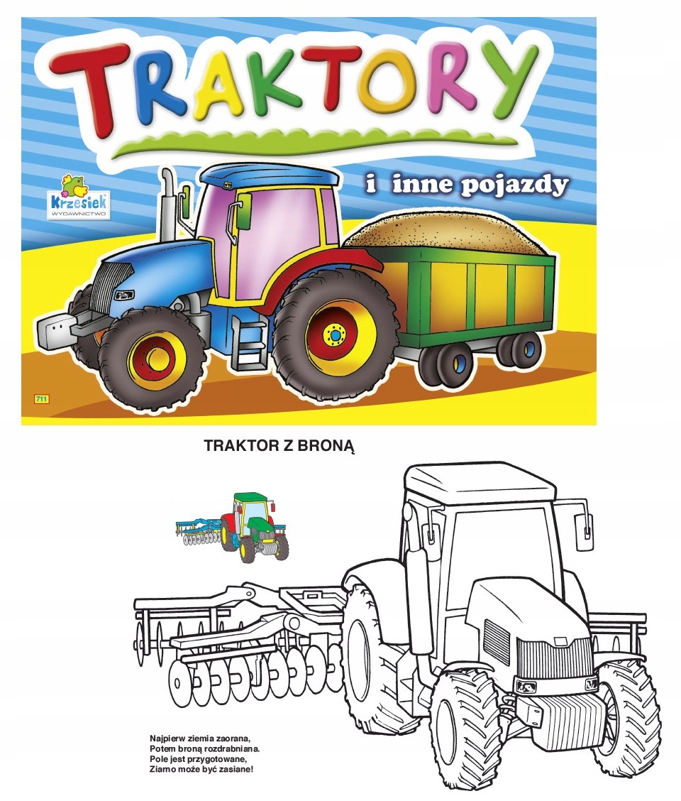 

Kolorowanka Traktory i inne pojazdy A4 Krzesiek