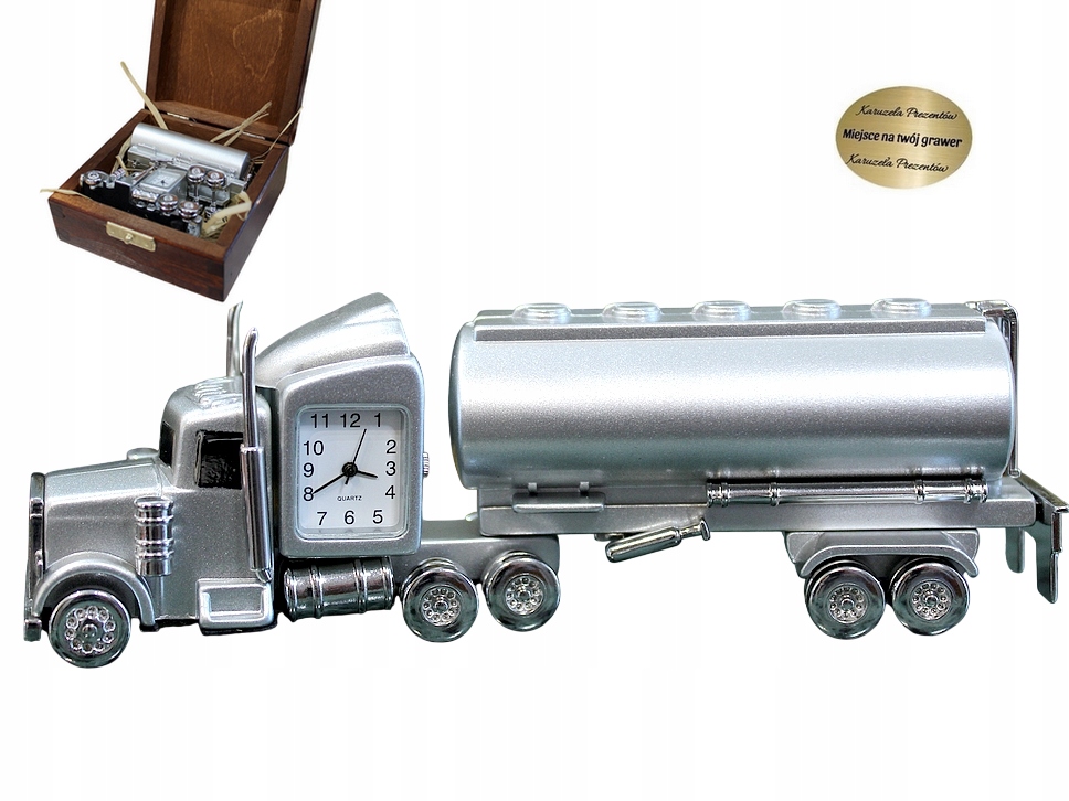 Hodinky Dárek Pro Řidiče Transportéru Model Cisterny Tir