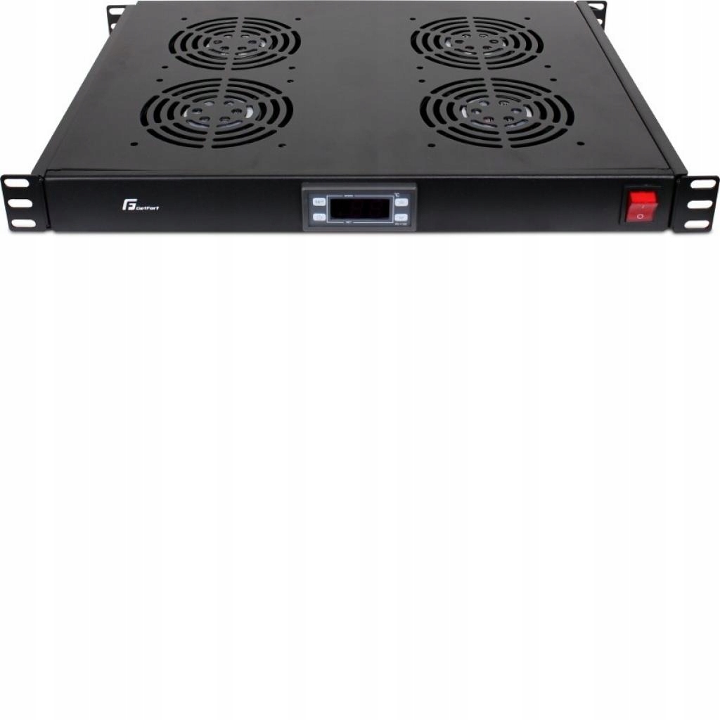 Panel wentylatorów 4 z termostatem Getfort Rack 1U