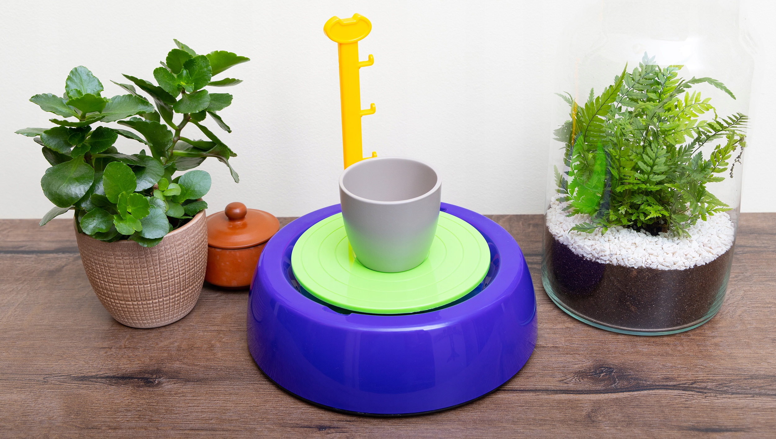 KOŁO GARNCARSKIE ZESTAW KREATYWNY Z GLINA FARBAMI Głębokość produktu 8 cm