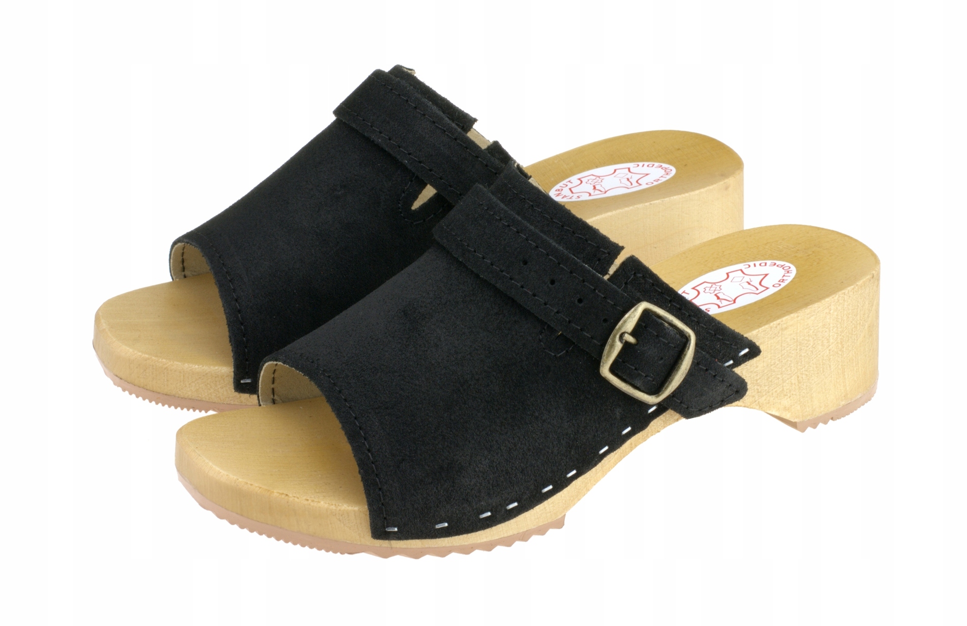 

Drewniaki z regulowaną klamerką, Czarne 41