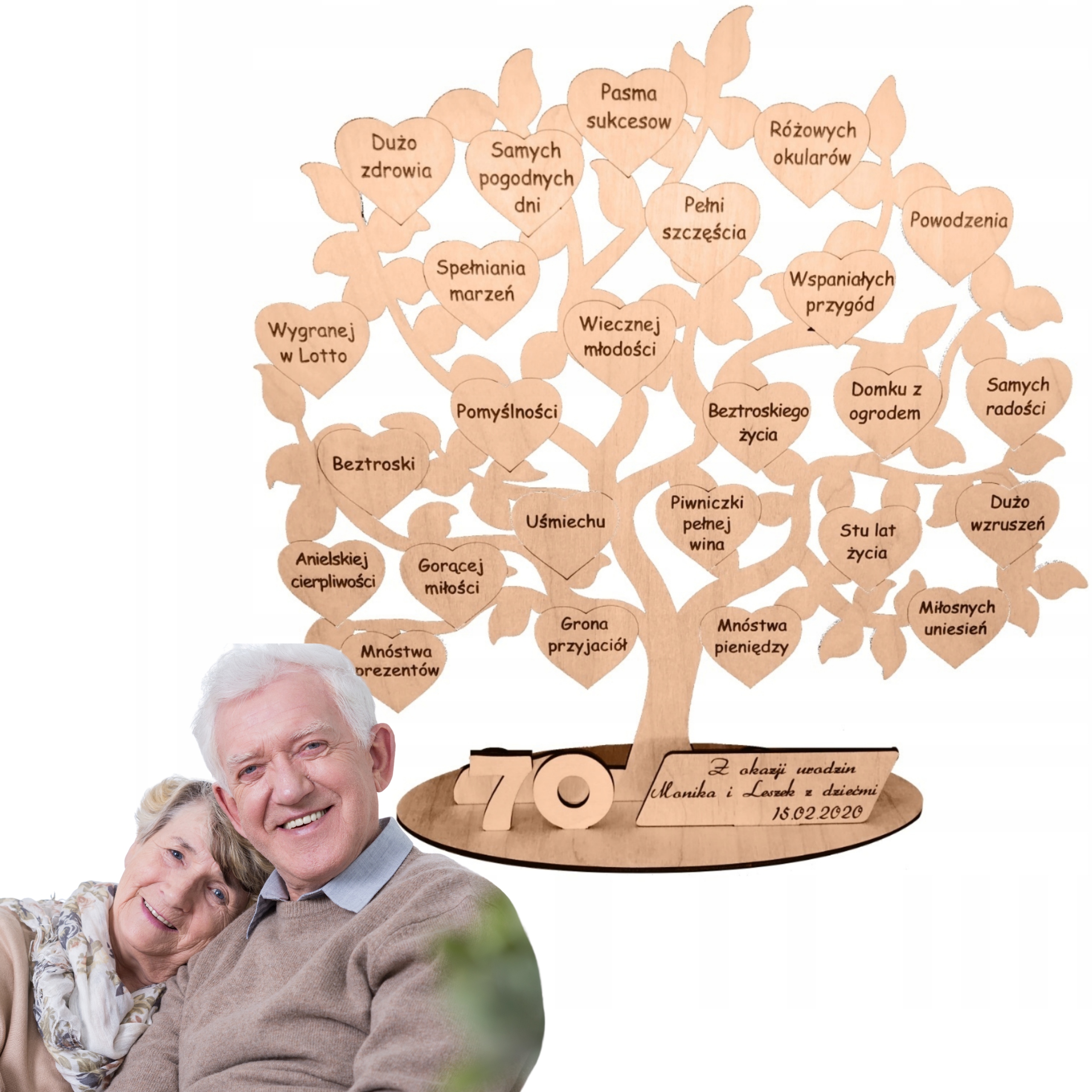 Dárek K Narozeninám 70. Narozeniny Strom Gravírovaný Sedačka