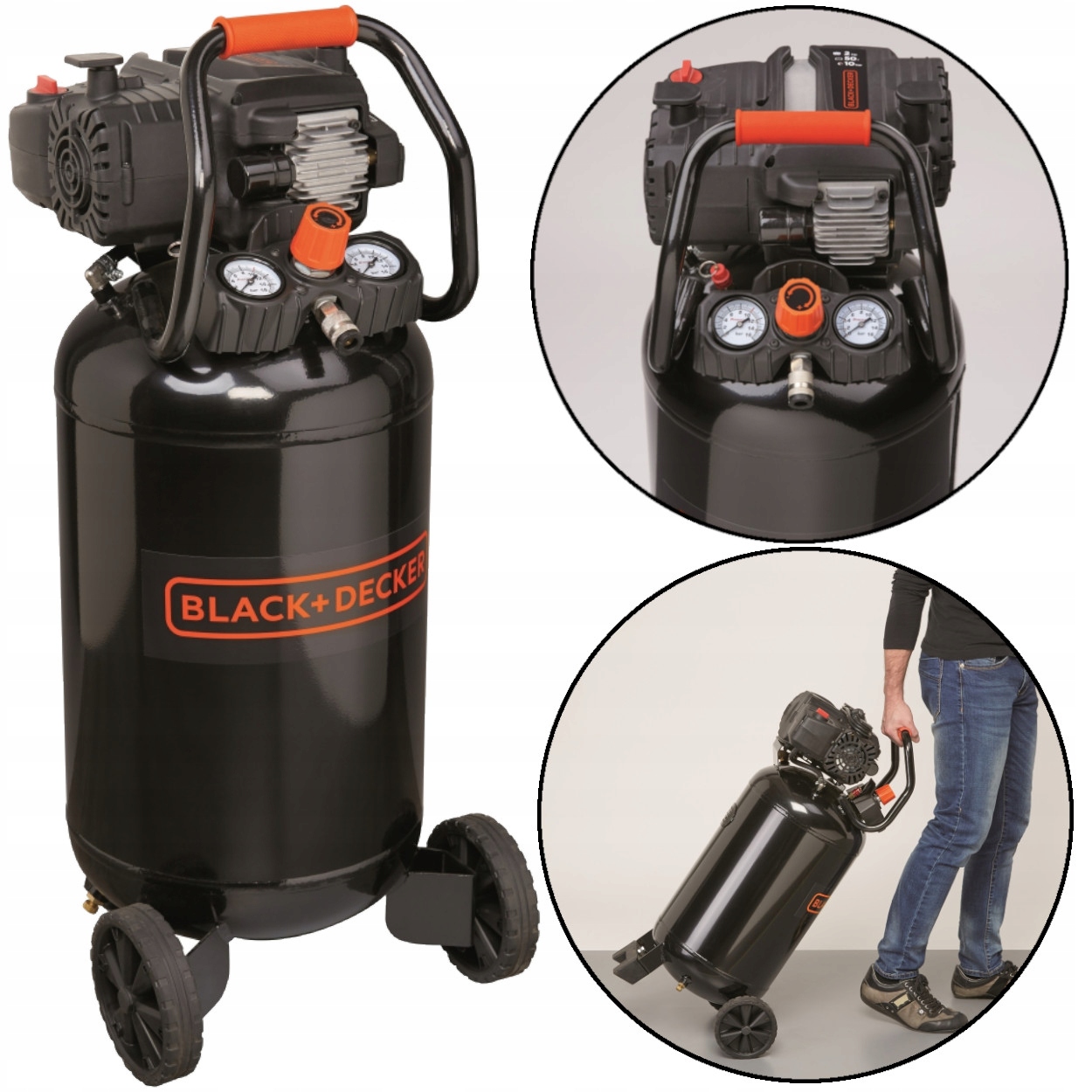 

Black Decker Kompresor Sprężarka Bezolejowy 50L Bn
