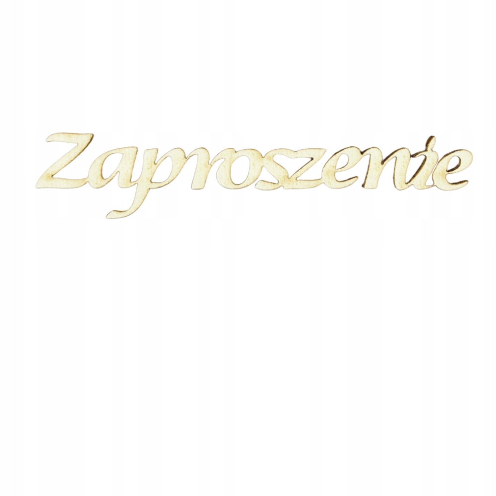 Drewniany napis zaproszenie scrapki dekor