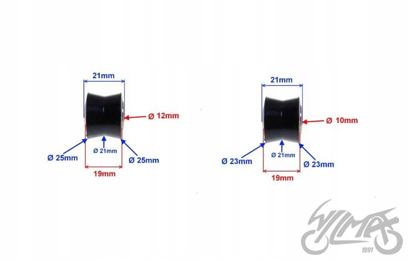 TULEJKA METALOWA-GUMOWA AMORTYZATORA TYŁ KPL Dopasowanie do pojazdu produkt dedykowany