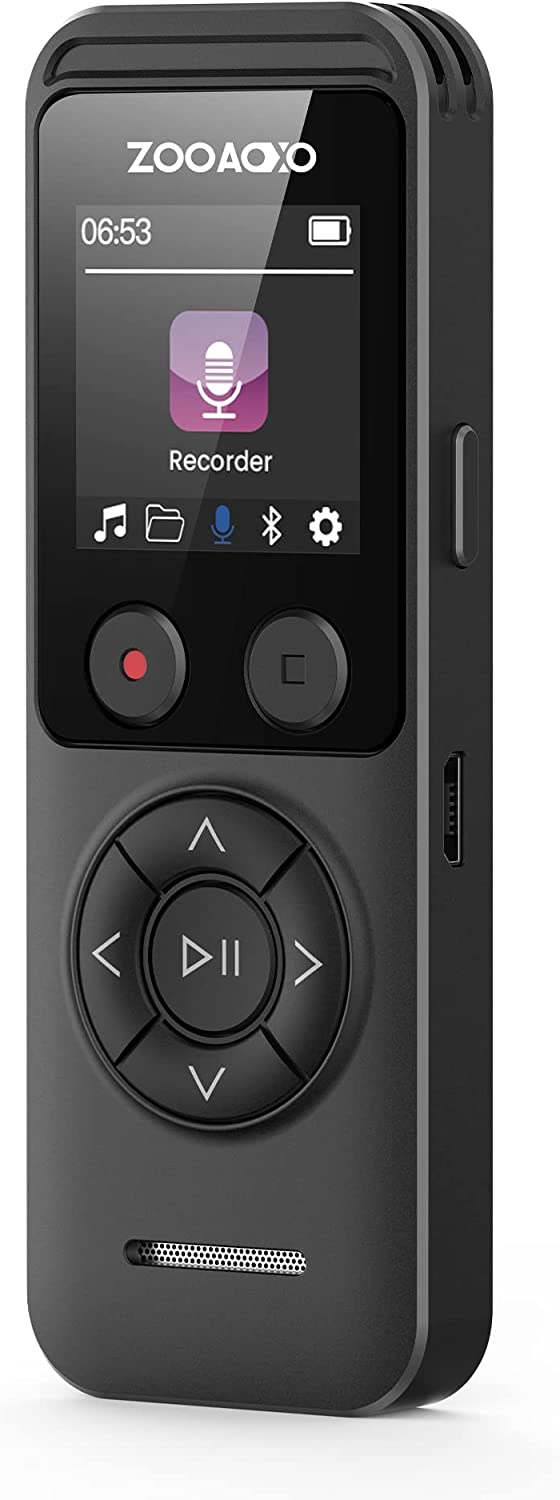 Diktafon Audio Nahrávač Zoooxo V300 64GB Konferenční Přehrávač MP3