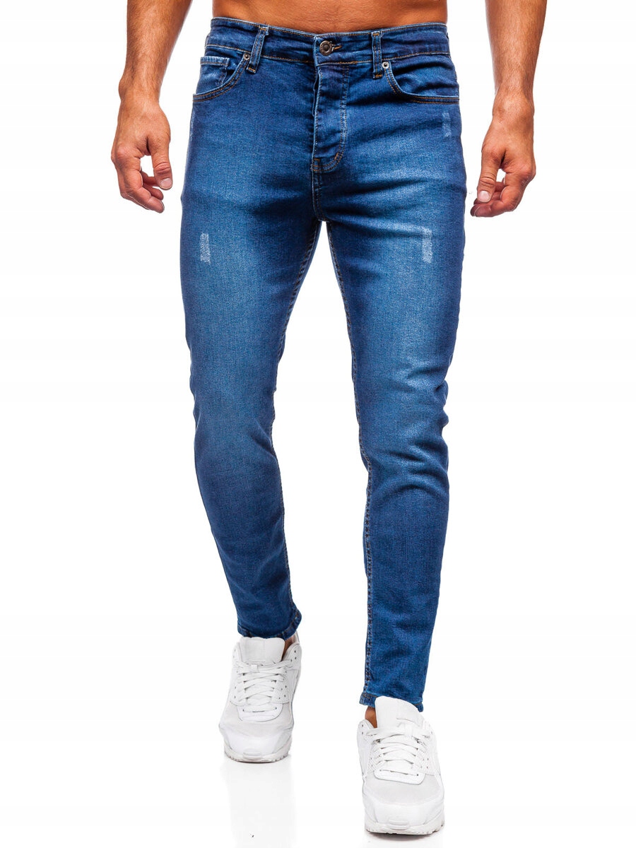 Pánské Džínové Kalhoty Slim Fit Tmavě Modré 6758 DENLEY_32/M