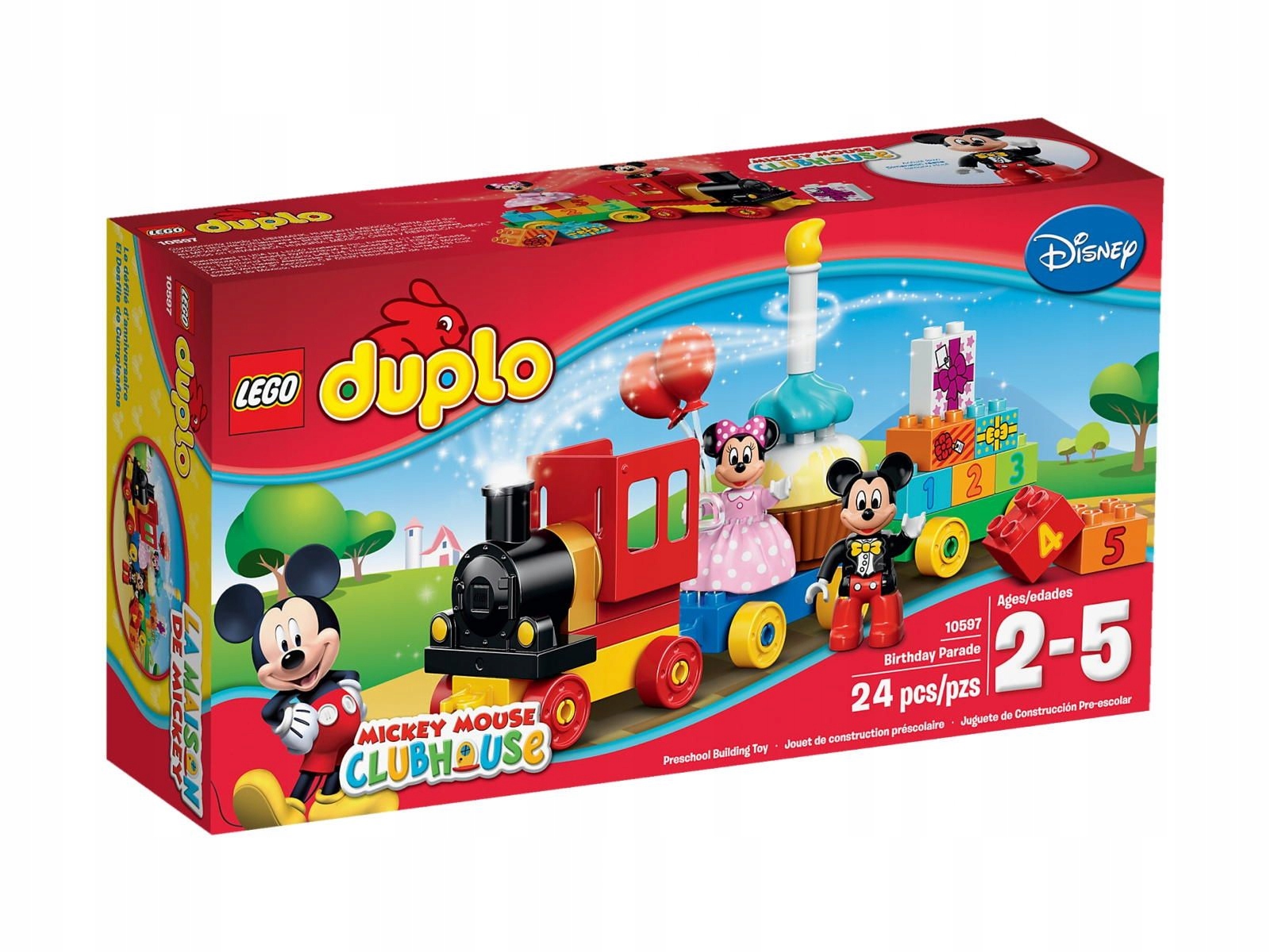 Lego 10597 Duplo Urodzinowa kolejka pociąg myszki Miki i Minnie Disney