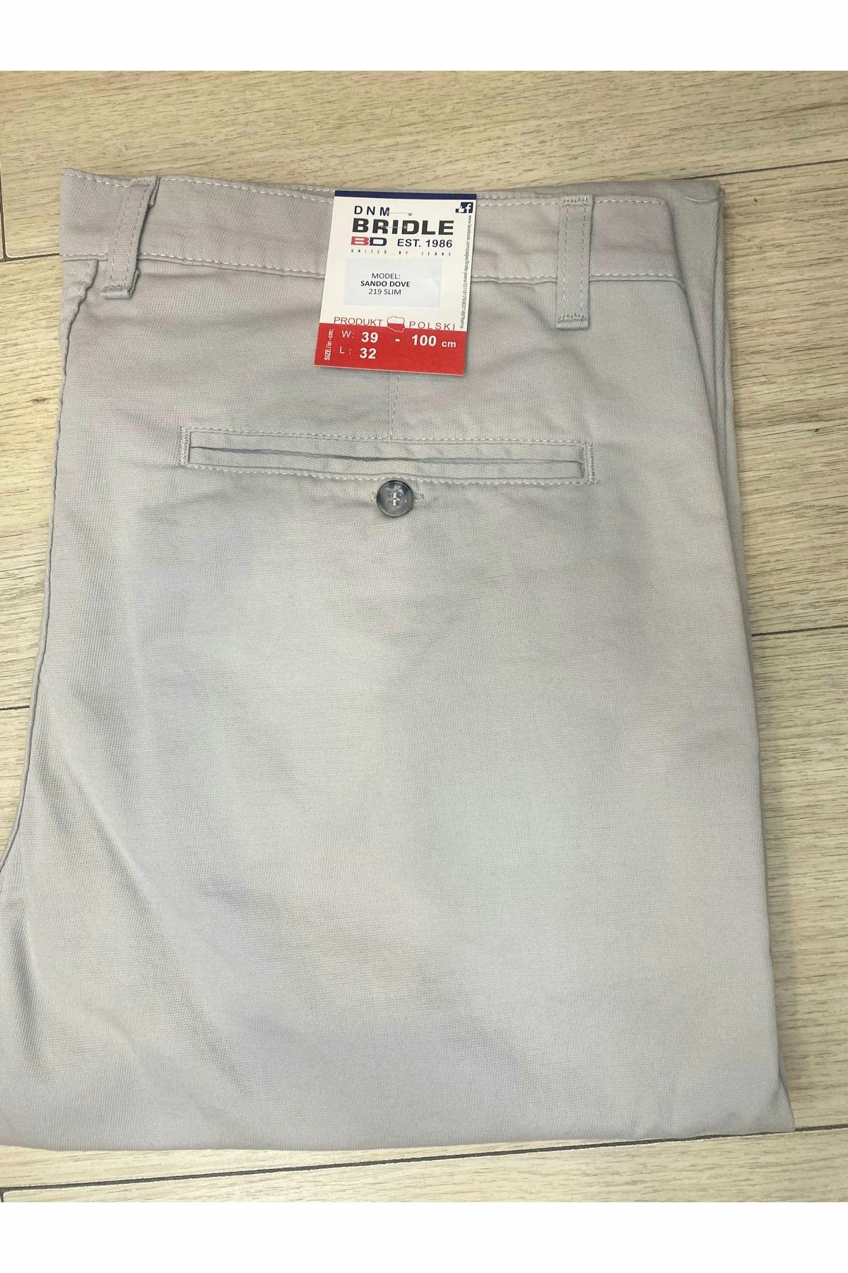 Bridle Bavlněné Kalhoty Sando Dove 219 Slim, barva smetanová 106 W42 L32