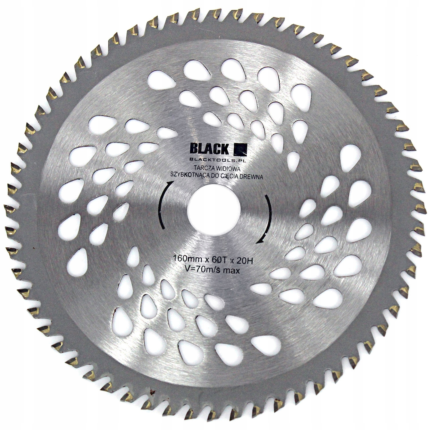 

Tarcza widiowa do drewna widia 160/20mm 60T Black