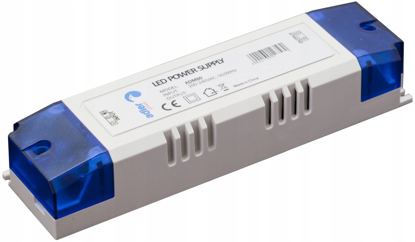 Zasilacz meblowy do LED szafla witryna regał listwa blat 12V 5A 60W Marka Adler